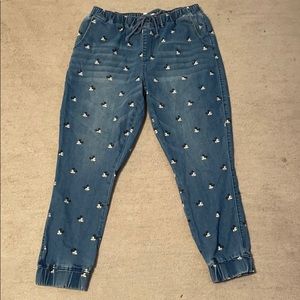 Super cute Disney Denim Joggers